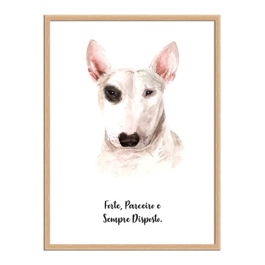 Quadro Decorativo Cachorro Bull Terrier Características da Raça