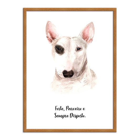 Quadro Decorativo Cachorro Bull Terrier Características da Raça