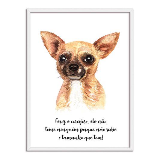 Quadro Decorativo Cachorro Chihuahua Características da Raça