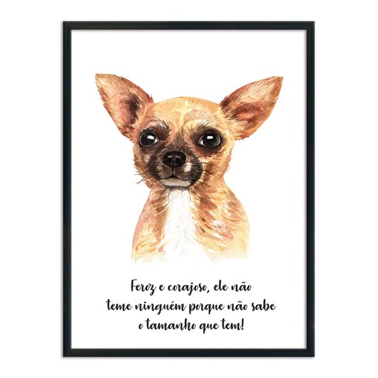 Quadro Decorativo Cachorro Chihuahua Características da Raça