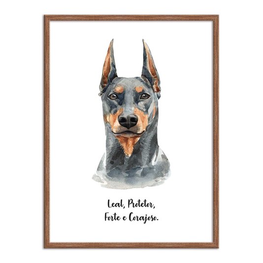 Quadro Decorativo Cachorro Doberman Características da Raça