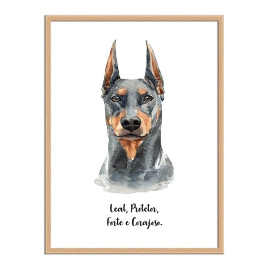 Quadro Decorativo Cachorro Doberman Características da Raça