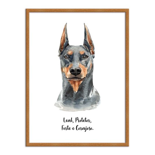 Quadro Decorativo Cachorro Doberman Características da Raça