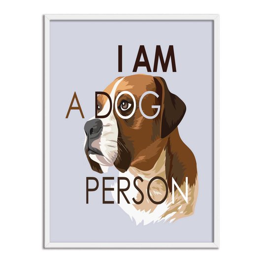 Quadro Decorativo Cachorro Frase: "I Am A Dog Person"