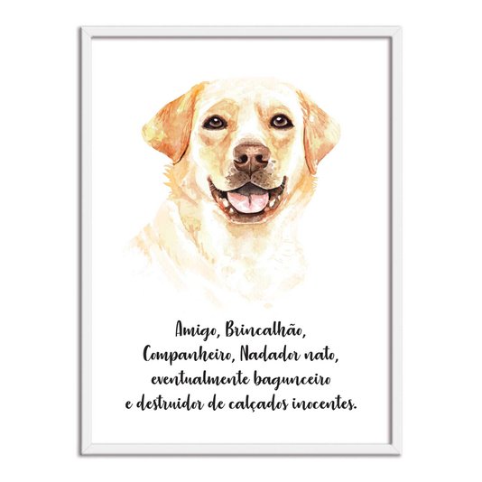 Quadro Decorativo Cachorro Labrador Características da Raça