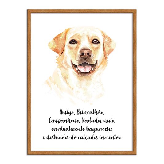 Quadro Decorativo Cachorro Labrador Características da Raça