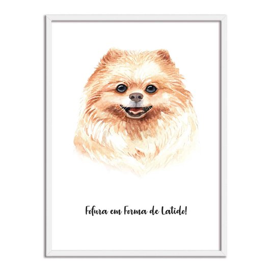 Quadro Decorativo Cachorro Spitz Alemão ou Lulu Da Pomerânia Caracaterísticas da Raça