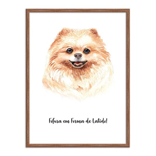 Quadro Decorativo Cachorro Spitz Alemão ou Lulu Da Pomerânia Caracaterísticas da Raça
