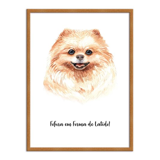 Quadro Decorativo Cachorro Spitz Alemão ou Lulu Da Pomerânia Caracaterísticas da Raça