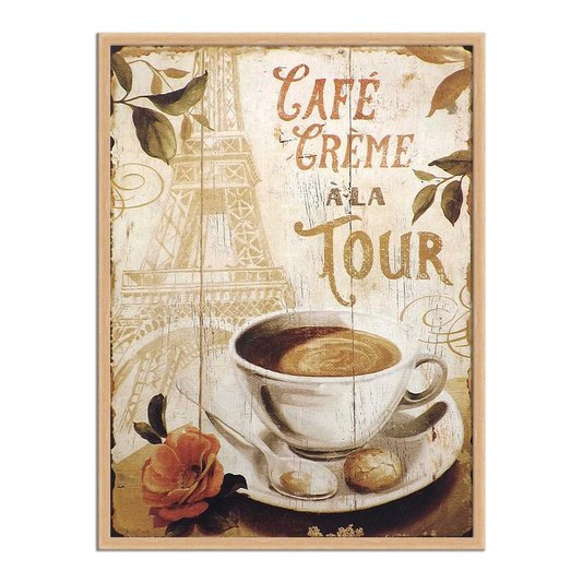 Quadro Decorativo Café Crème à la Tour