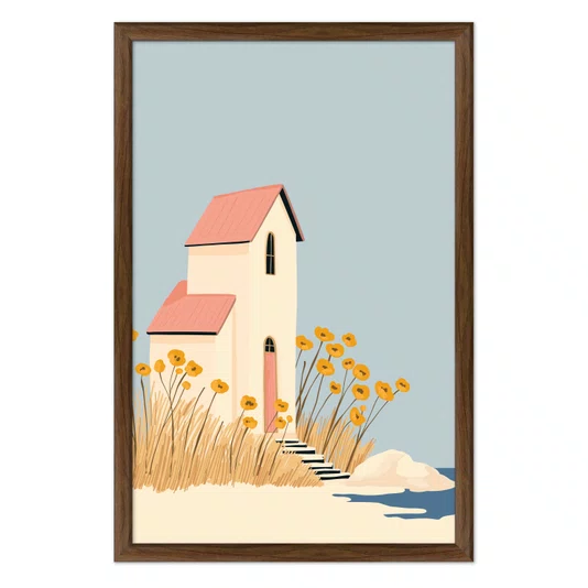 Quadro Decorativo Casa de Verão Estilo Modern Heritage