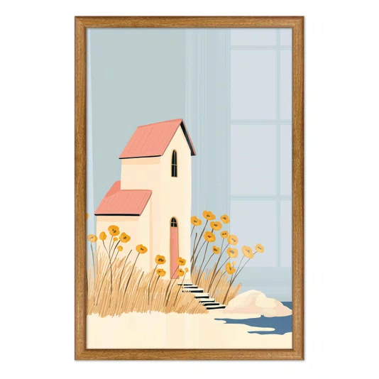 Quadro Decorativo Casa de Verão Estilo Modern Heritage