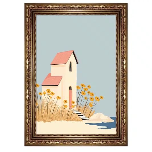 Quadro Decorativo Casa de Verão Estilo Modern Heritage
