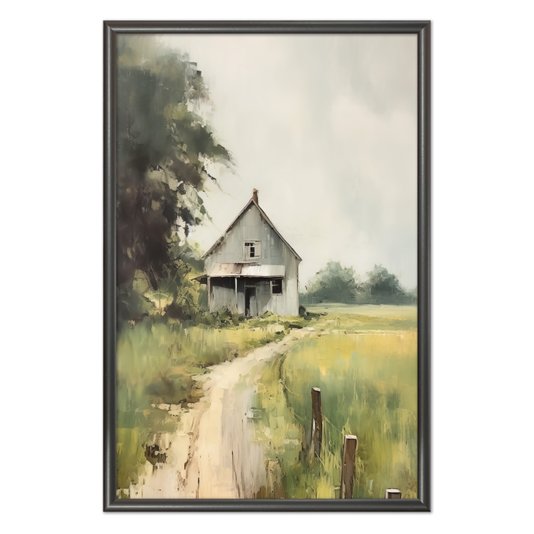 Quadro Decorativo Casa no Campo Vintage Farmhouse