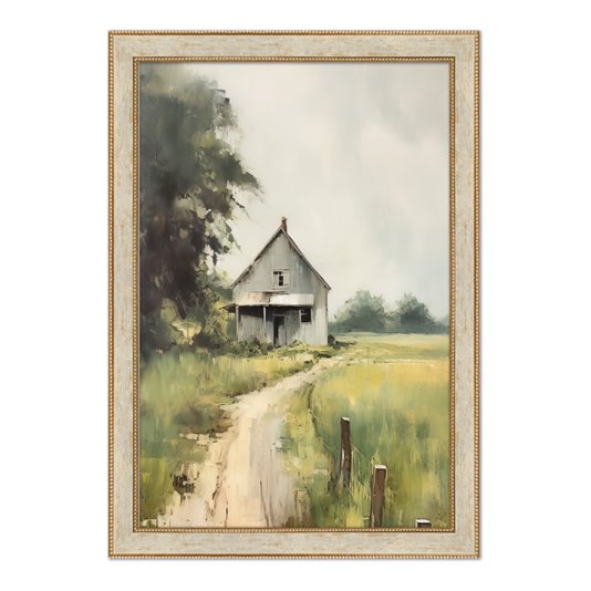 Quadro Decorativo Casa no Campo Vintage Farmhouse