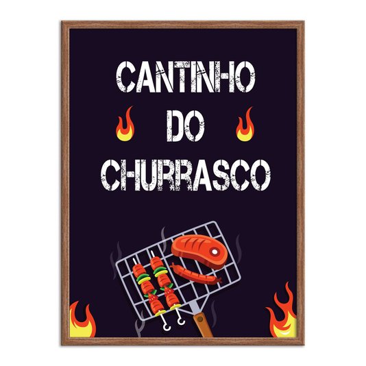 Quadro Decorativo Churrasqueira Cantinho do Churrasco