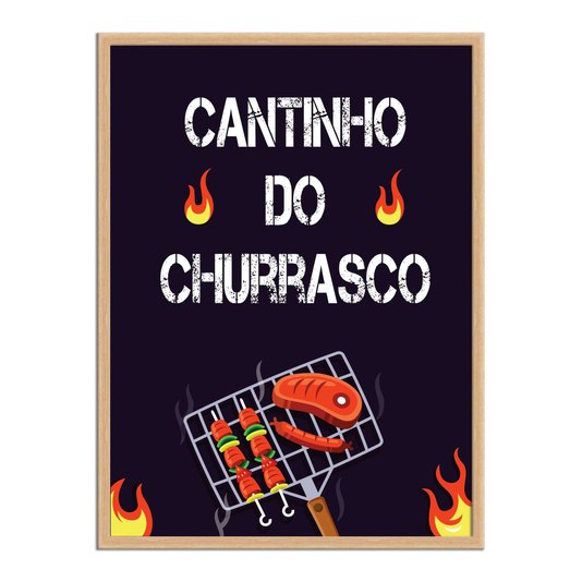 Quadro Decorativo Churrasqueira Cantinho do Churrasco