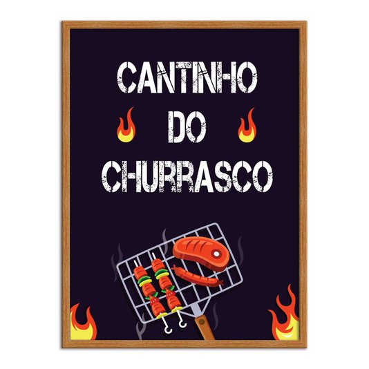 Quadro Decorativo Churrasqueira Cantinho do Churrasco