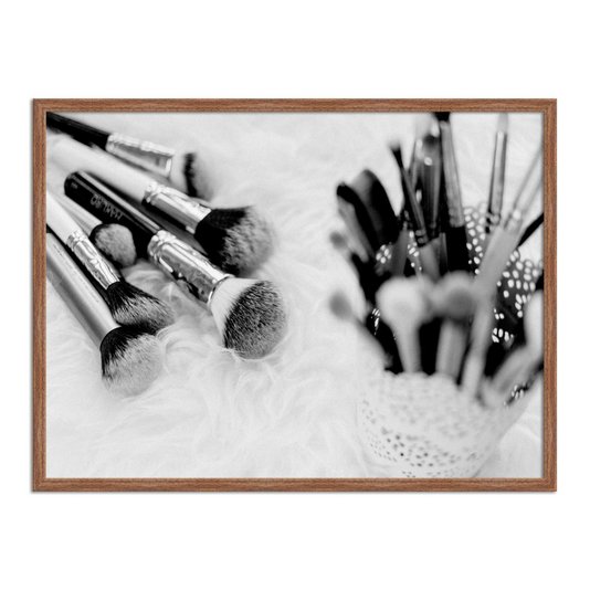 Quadro Decorativo Coleção De Pincéis Preto E Branco