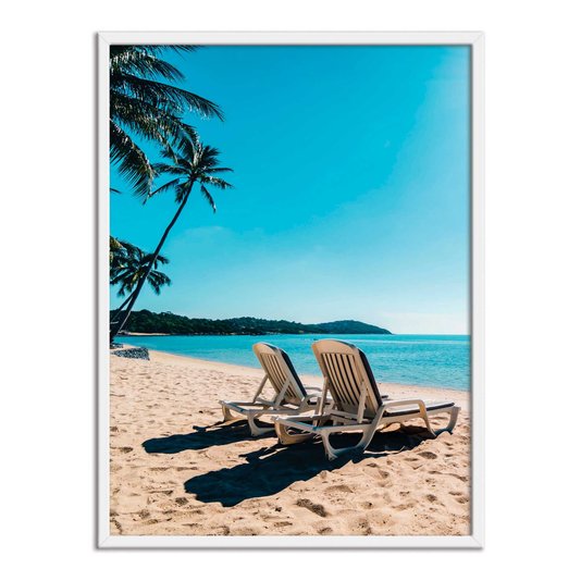 Quadro Decorativo  Coleção Mar Cadeiras De Praia