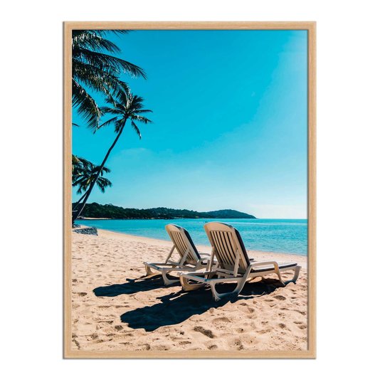 Quadro Decorativo  Coleção Mar Cadeiras De Praia