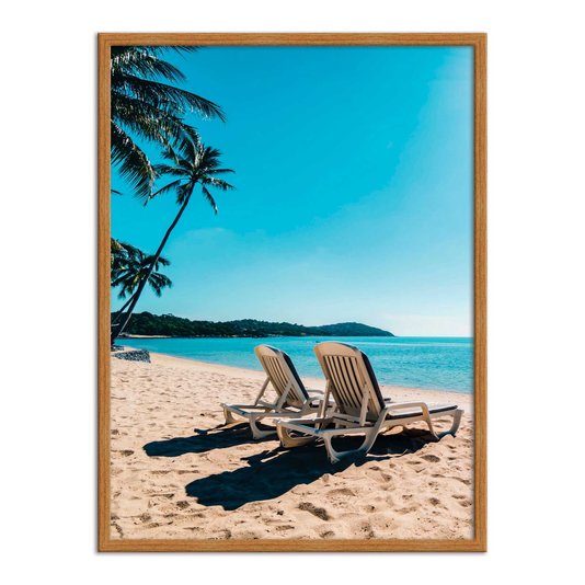 Quadro Decorativo  Coleção Mar Cadeiras De Praia