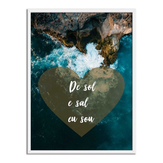 Quadro Decorativo  Coleção Mar De Sol E Sal Eu Sou