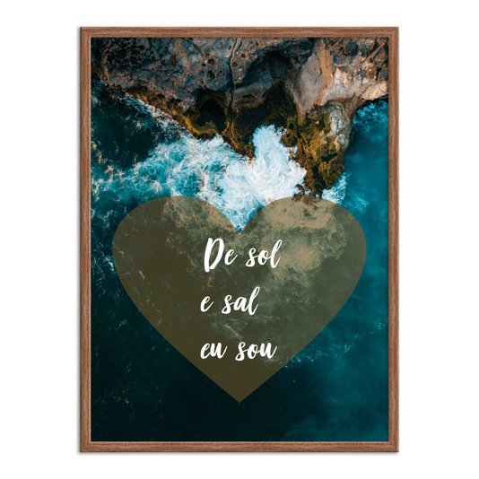 Quadro Decorativo  Coleção Mar De Sol E Sal Eu Sou