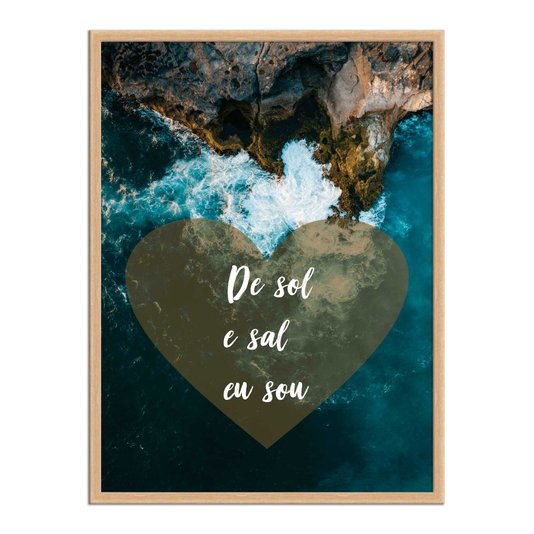 Quadro Decorativo  Coleção Mar De Sol E Sal Eu Sou