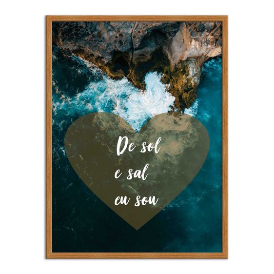 Quadro Decorativo  Coleção Mar De Sol E Sal Eu Sou