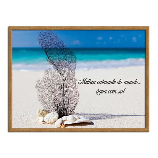 Quadro Decorativo  Coleção Mar Melhor Calmante Do Mundo...