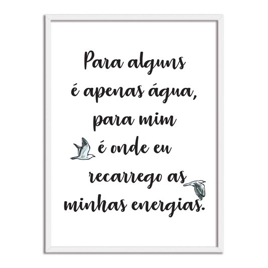 Quadro Decorativo  Coleção Mar Para Alguns É Apenas Água, ...