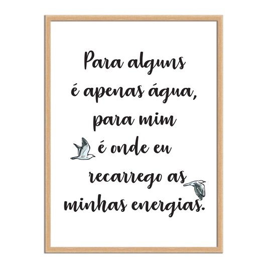 Quadro Decorativo  Coleção Mar Para Alguns É Apenas Água, ...