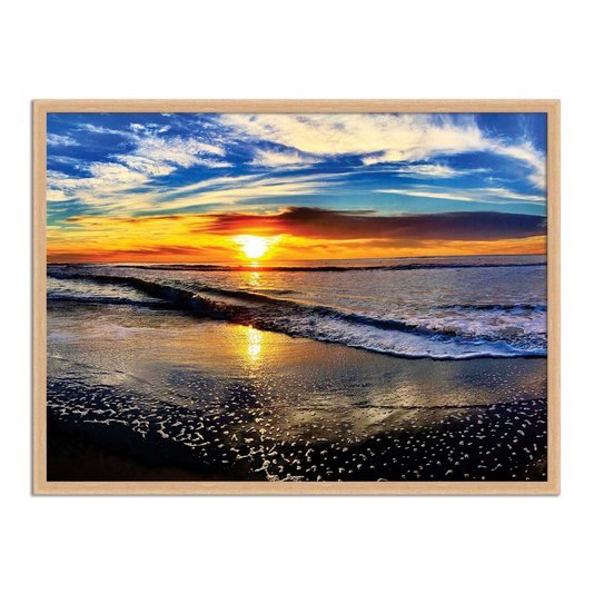 Quadro Decorativo  Coleção Mar Pôr Do Sol Na Praia