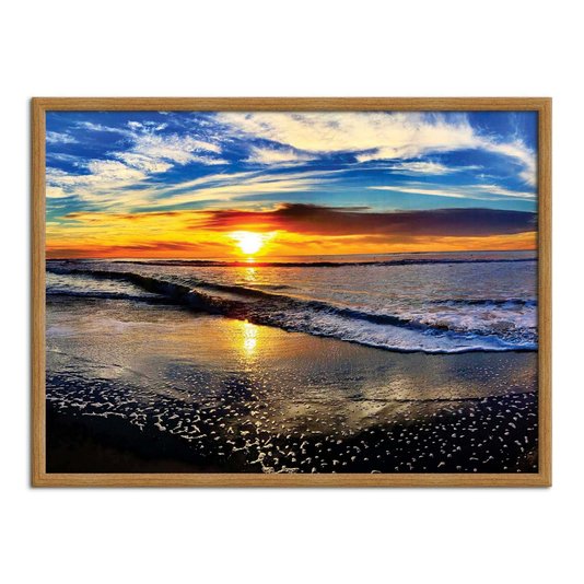 Quadro Decorativo  Coleção Mar Pôr Do Sol Na Praia