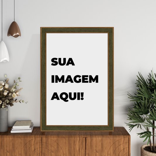 Quadro Decorativo Com Imagem Personalizada E Moldura Gravada