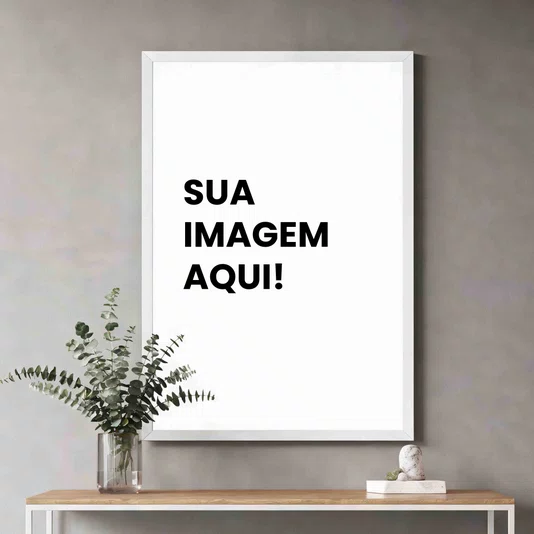 Quadro Decorativo Com Imagem Personalizada E Moldura Gravada