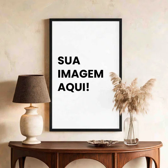 Quadro Decorativo Com Imagem Personalizada E Moldura Gravada