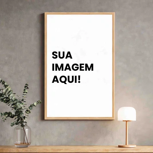 Quadro Decorativo Com Imagem Personalizada E Moldura Gravada