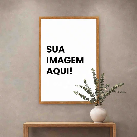 Quadro Decorativo Com Imagem Personalizada E Moldura Gravada