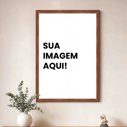 Quadro Decorativo Com Imagem Personalizada E Moldura Gravada