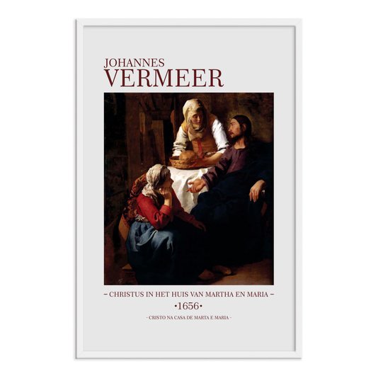 Quadro Decorativo Cristo na Casa de Marta e Maria de Johannes Vermeer