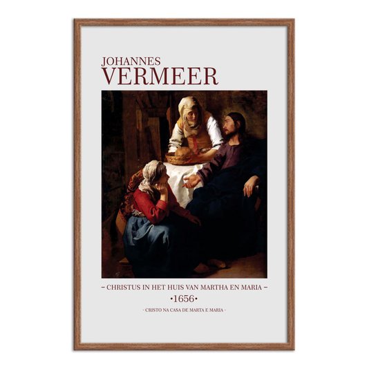 Quadro Decorativo Cristo na Casa de Marta e Maria de Johannes Vermeer