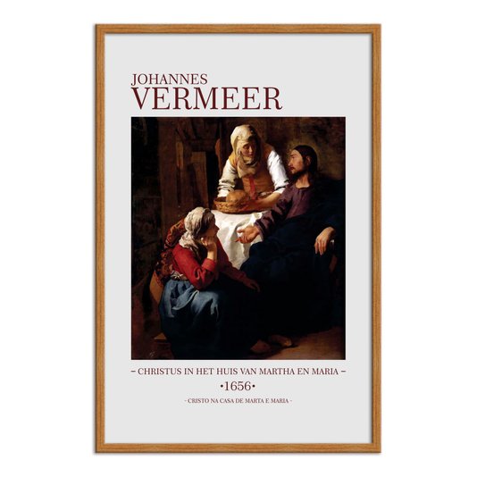 Quadro Decorativo Cristo na Casa de Marta e Maria de Johannes Vermeer