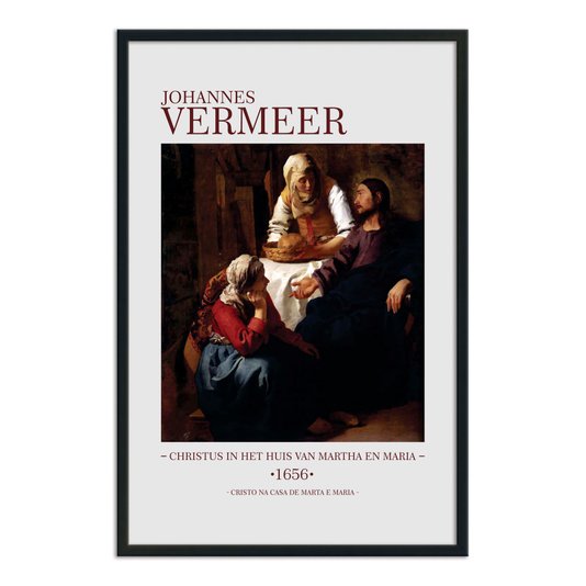 Quadro Decorativo Cristo na Casa de Marta e Maria de Johannes Vermeer