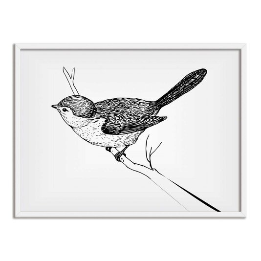 Quadro Decorativo Desenho de Pássaro