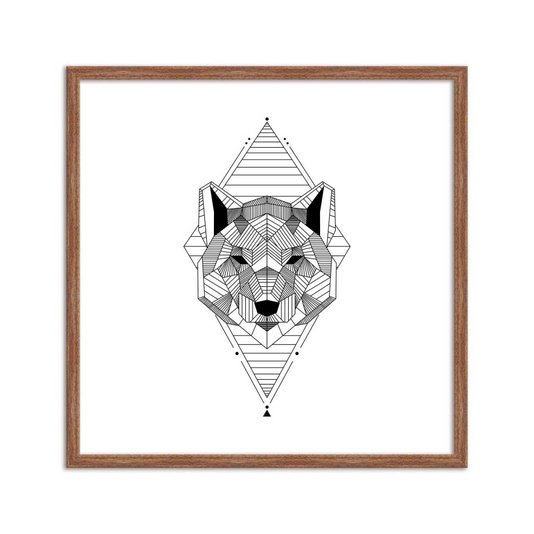 Quadro Decorativo Desenho de Raposa
