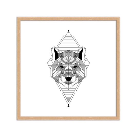 Quadro Decorativo Desenho de Raposa