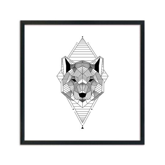 Quadro Decorativo Desenho de Raposa