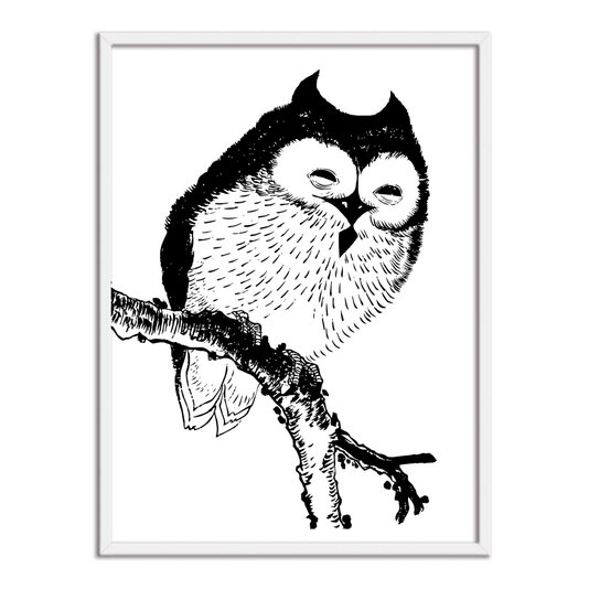 Quadro Decorativo Desenho de Uma Coruja